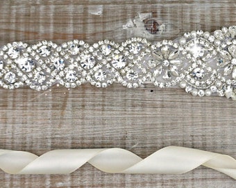 Bridal sash, bridal belt, sash belt, rhinestone sash, pearl crystal sash, wedding dress belt, great gatsby wedding, wedding belt, dress sash