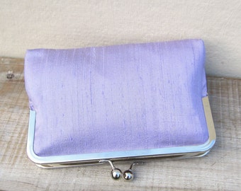 Lilac clutch,  lavender clutch, lilac bridal clutch, silk purse, lavender bridesmaid clutch, purple silk evening clutch, purple purse, uk