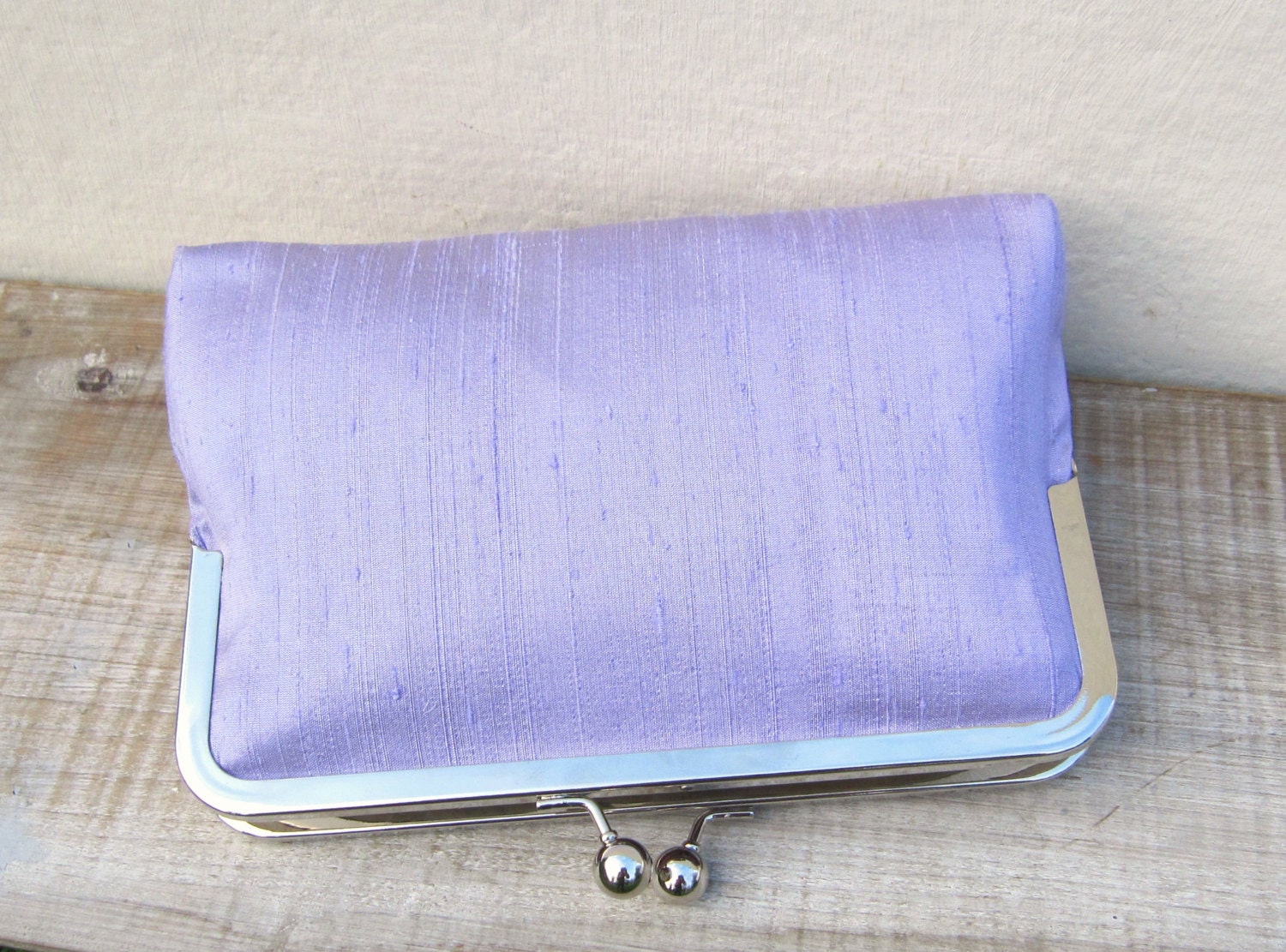 lavender clutch purse