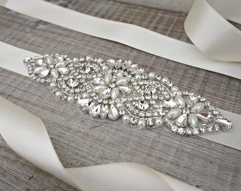 Bridal belt, bridal sash, bridesmaid belt, sash belt, rhinestone belt, pearl crystal sash, wedding dress belt, great gatsby wedding