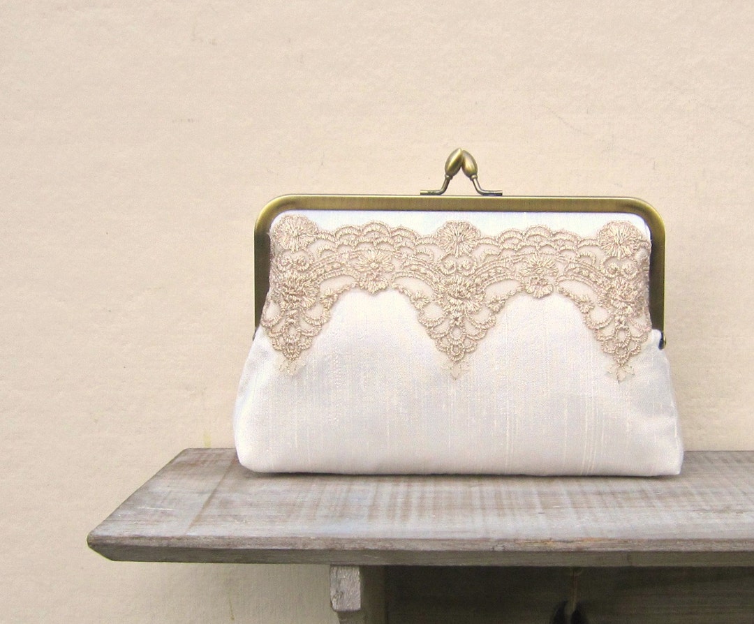 Gold Lace Clutch Gold and Ivory Bridal Clutch Gatsby - Etsy