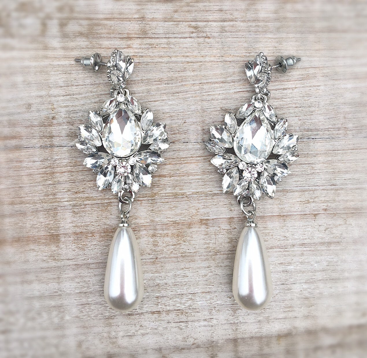 Large Bridal Chandelier Earrings Drop Wedding Earrings Etsy Ireland