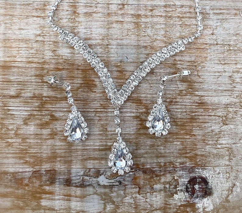 wedding jewellery set bridal jewellery set wedding necklace and earring set Bridal necklace and earring set crystal jewelry set