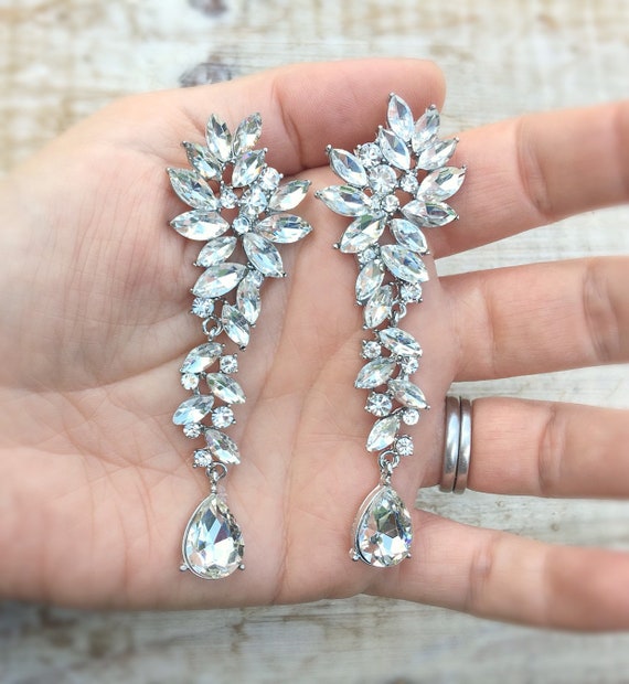 Large wedding best sale earrings