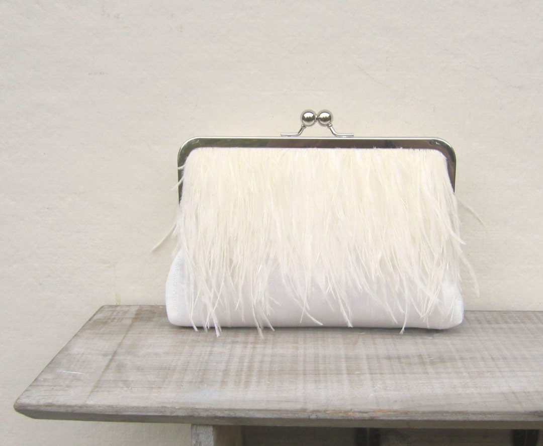 Ostrich Feather Bag Wedding Bag Bridal Purse Bridesmaid -  Canada