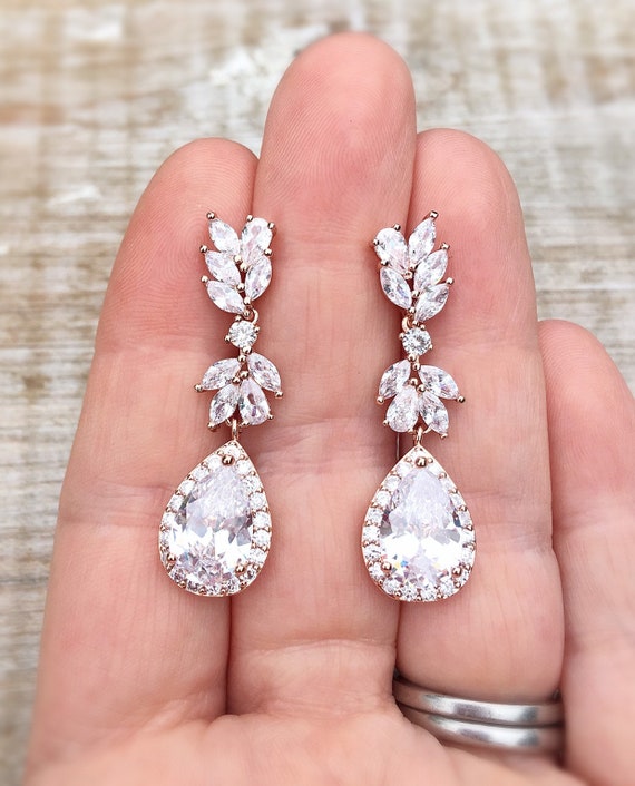 Delicate wedding earrings Clearance