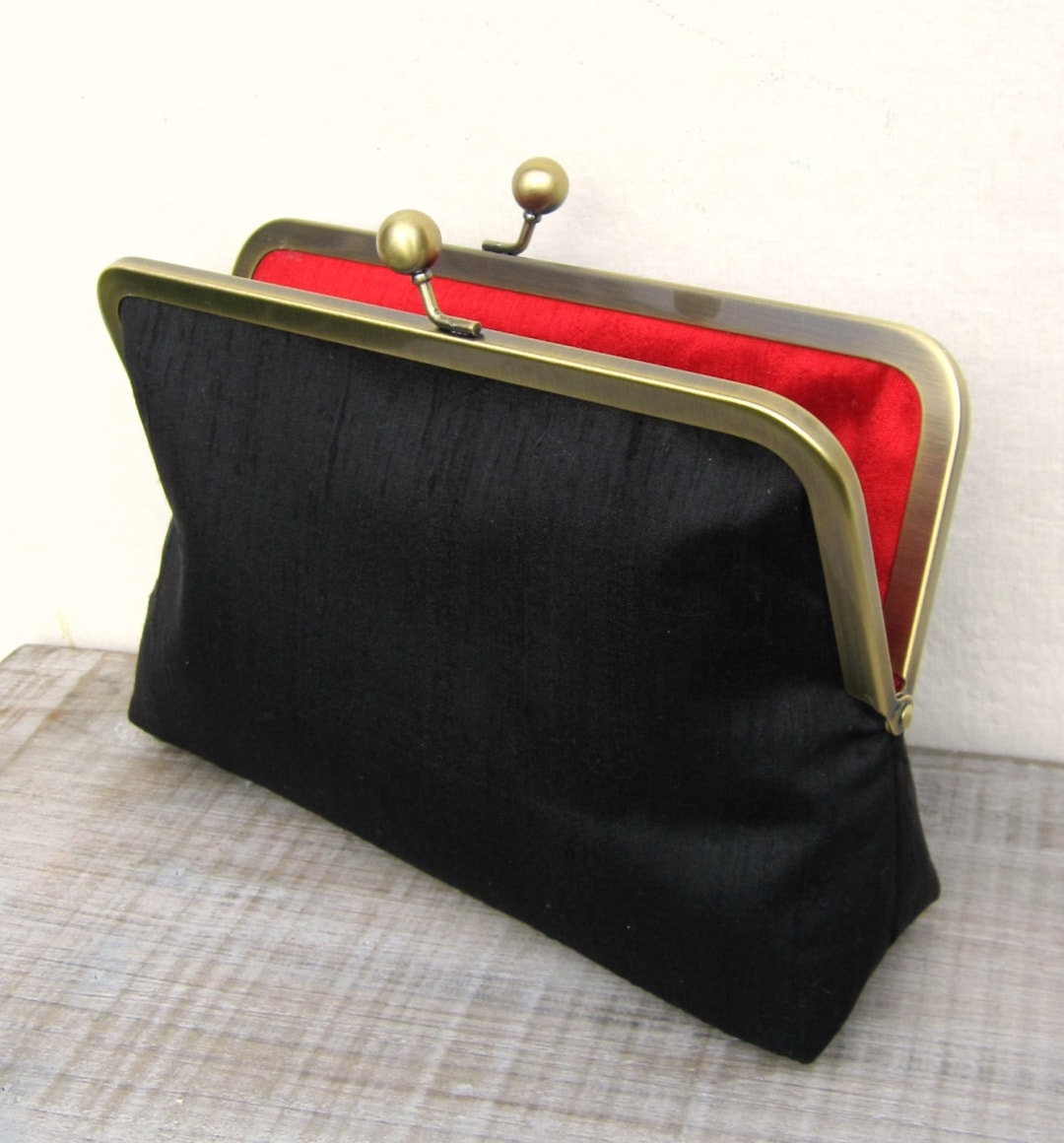 Black Evening Purse Black Clutch Black Bridal Clutch Black Etsy