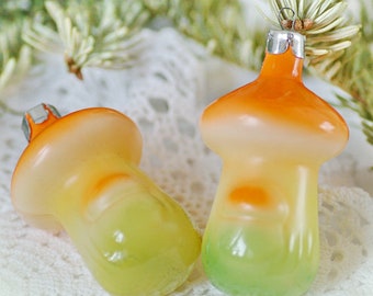 Seltener Pilz Weihnachtsanhänger: Retro Forest Style Glasdekoration