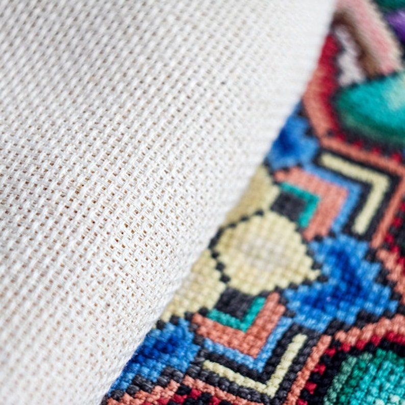 Vintage Waste Canvas, Big Size Cross Stitch, Bulgarian Embroidery, Double Crossstitch, Tear