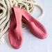 Vintage swimming shoes_pink rubber shoes_snorkeling water sport_1960s_summer beach footwear_retro boat shoes_dusty rose_23 cm 9'' 37 EU size 