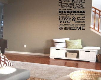 A Parent's Promise Wall Decal Vinyl Decals Wall Decor Wall Art