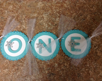 Custom banner, frozen Highchair Banner, cardstock banner, frozen decorations, frozen birthday, frozen party, 1st birthday