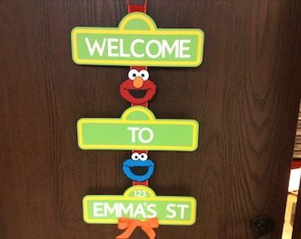 Sesame Street Birthday Sign