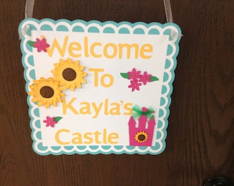 Door sign, frozen fever door sign, custom door sign, frozen fever decorations