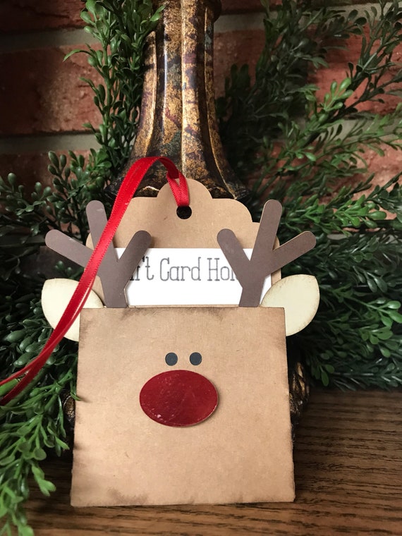 Reindeer Christmas Gift Card Holder Etsy