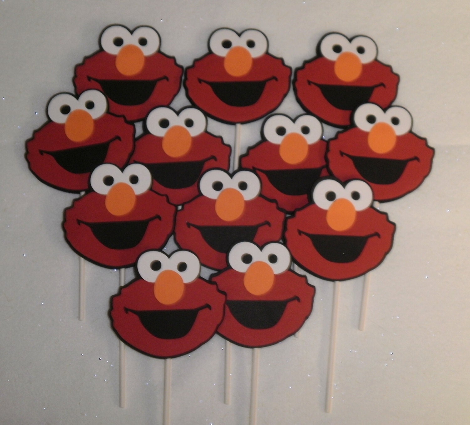 Elmo Cupcake Toppers Etsy