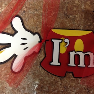 Disney banner, Mickey Mouse Highchair  Birthday Banner