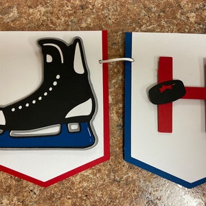 custom banner, cardstock banner, boys birthday, hockey Happy Birthday Banner, hockey banner, sports birthday, sports happy birthday
