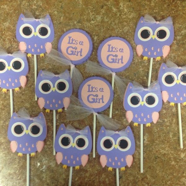 Owl Cupcake Toppers Etsy