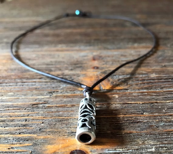 Tahitian pearl and Tiki on Australian leather, unisex necklace, genuine tahitian pearl and rhodied solid silver tiki.