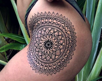 Mandala | Waterproof Temporary Tattoo | Extra Large