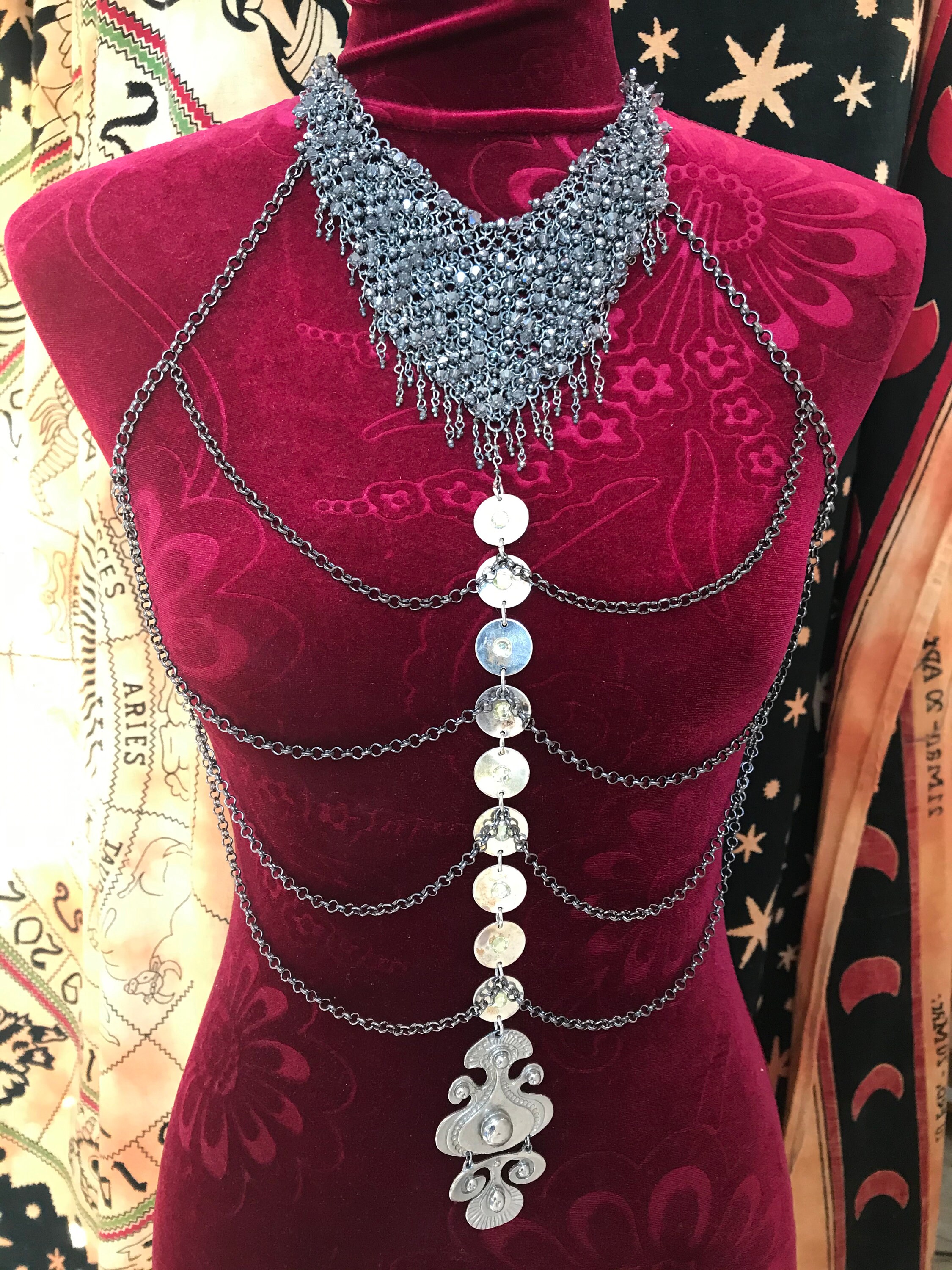 Sparkly body chain best sale
