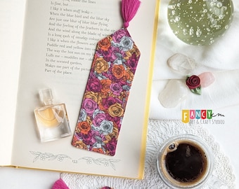 Roses bookmark, bookish, reader gift, Lesbian pride bookmark