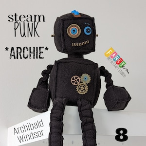 Robot - CUBEANOID,  custom made robot, nerd gift, room decor, punky, robotics, steampunk,