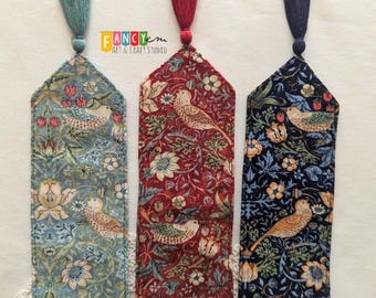 William Morris "Strawberry Thief" bookmark, teacher gift, reader gift, literary gift, book club gift, Art Nouveau