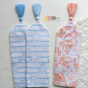 Winnie the Pooh fabric bookmark, kids bookmark, Disney fan gift