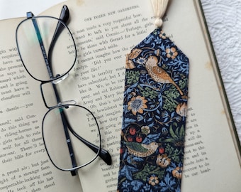 William Morris &quot;Strawberry Thief&quot; bookmark, teacher gift, reader gift, literary gift, book club gift, Art Nouveau