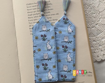 Woodland bookmark, kids bookmark, young reader, bookish, bookworm, owl and hare