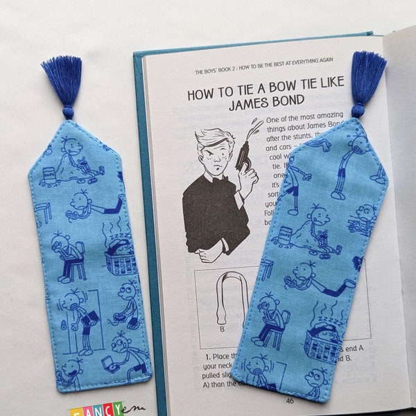 Diary of Wimpy Kid  bookmark, kids bookmark, fabric bookmark, reader gift, Diary of a Wimpy Kid