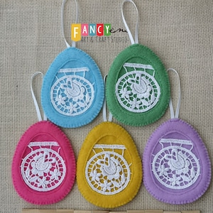 Felt Easter egg, Easter tree decorations, Handmade Easter decor, Easter ornaments,