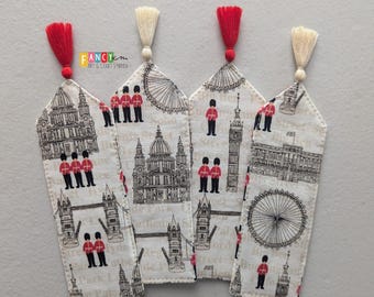 London bookmark, Tower Bridge, London Eye, st Paul Cathedral, The Royal Guards, London souvenir