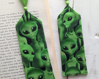 Aliens bookmark, Sci-Fi gift, Extraterrestrial page marker, gift for book lover,