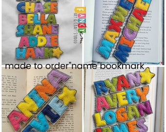 Kids bookmark, personalized bookmark, stocking filler, young reader, bookworm gift,