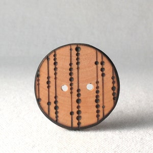Decorative Large Wood Button, Extra Large Sewing Button, Wooden Two-Holed, Handmade 1pce 38mm or 1.5"