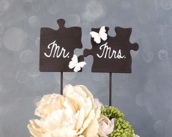wooden wedding cake topper