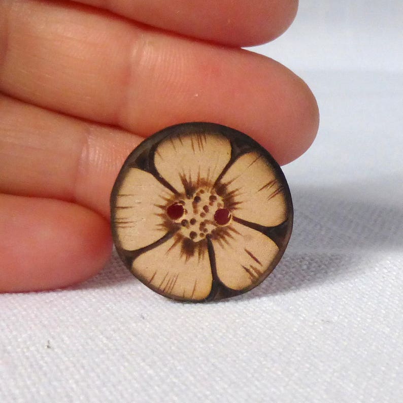 Rose Buttons 1 Inch Wooden Buttons Flower Button/ Flower Etsy