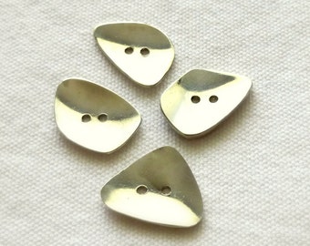 Sterling Silver Buttons, from Vintage Sterling Silverware, Plated, Small Silver Buttons- 4 pce 3/4"