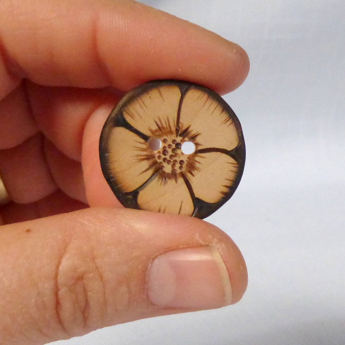 Rose Buttons, 1 Inch Wooden Buttons, Flower Sewing Button, Handmade ...