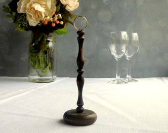 Mesa de madera oscura porta tabla de la boda número de Stand, números de mesa bricolaje / números de mesa de invitados