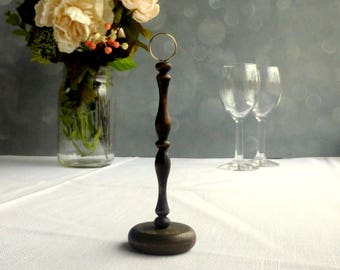 Dark Wood Table Number Holder/ Wedding Table Number Stand, DIY Table Numbers/ Guest Table Numbers