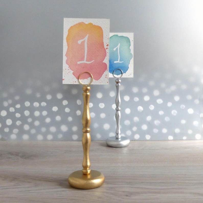Gold Table Number Wedding Table Number Stand/ Wedding Table Etsy