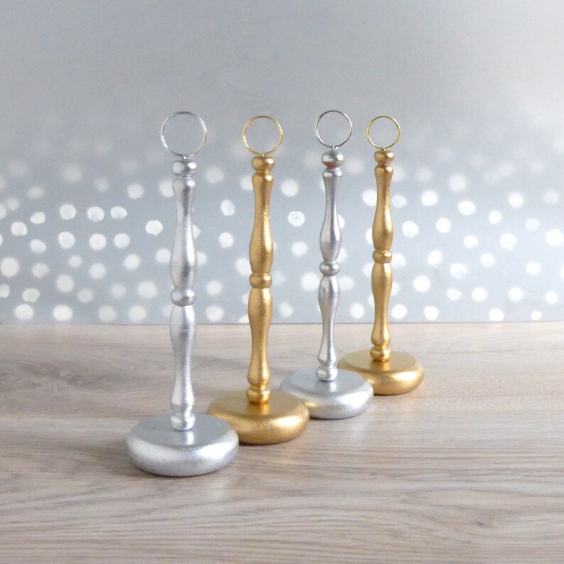 Your Choice Silver Or Gold Table Number Holders Wedding Stands Guest Numbers Diy Place Card