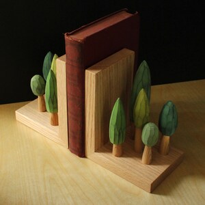 Tree Book Ends, Oak Bookends, Green/ Eco Wedding Gift, Home Decor, Gift ...