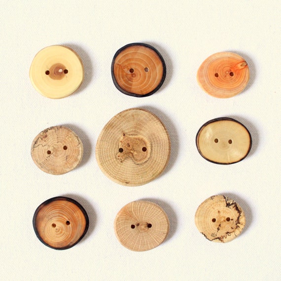 Wooden Buttons 20mm Sewing, Natural Wood Buttons Sewing