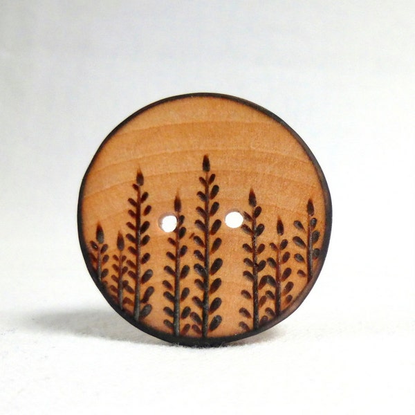 Handmade Wooden Button, Extra Large Coat Button 1.5 Inch or 38mm 1pce, Large Wood Button