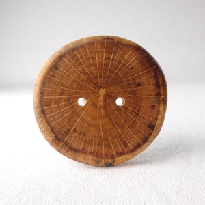 2 Inch Huge Wooden Button, Cowl or Bag Button, Large Handmade Button, Super Smooth Finish, 2" Button Wooden